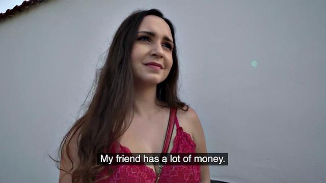 Amateur Czech busty babe fucked in tits and pussy for money