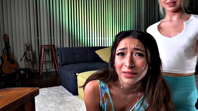 Petite 21yo POV amateurs deepthroat and ride in 3some