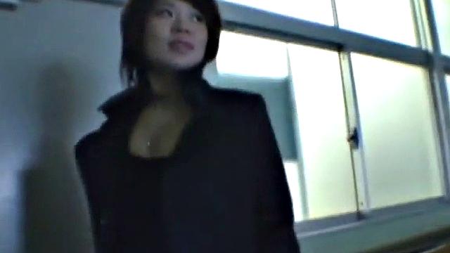 Japanese schoolgirl giving head