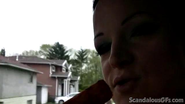 Hot Girlfriend Flashes While Boyfriend Is Driving