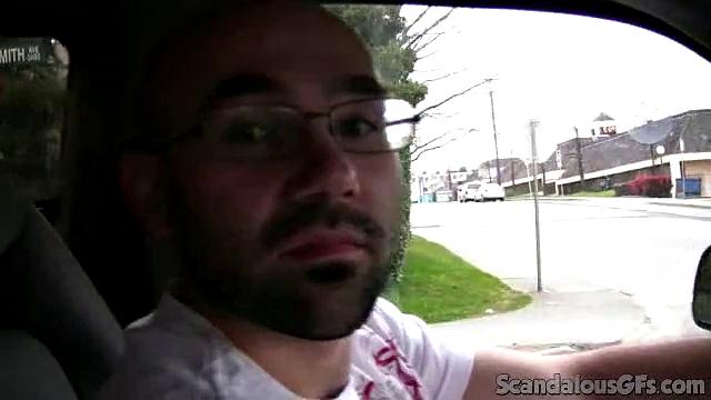 Hot Girlfriend Flashes While Boyfriend Is Driving