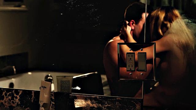 Sexy Couple Sensual Bathroom Romp - EroticaX