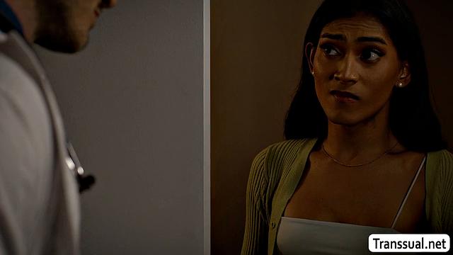 Fucking my horny TS patient late at night