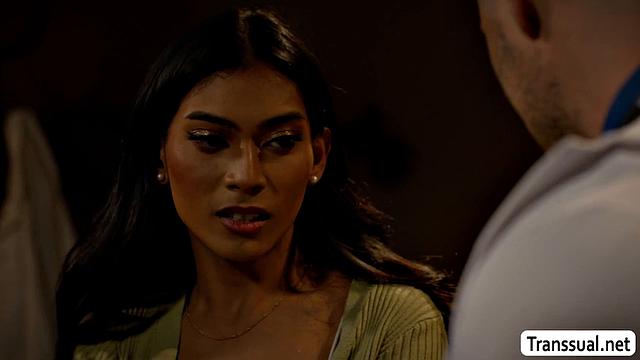 Fucking my horny TS patient late at night