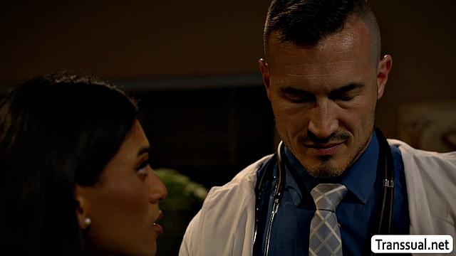 Fucking my horny TS patient late at night