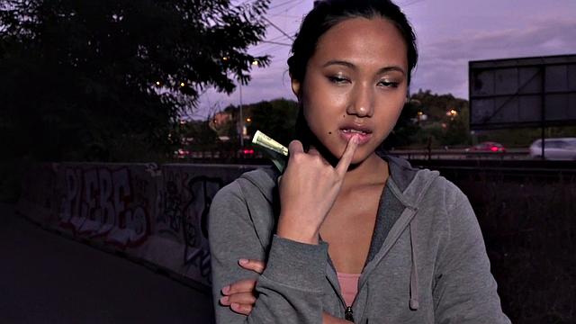 Smallboob Asian beauty pounded for cash before giving head