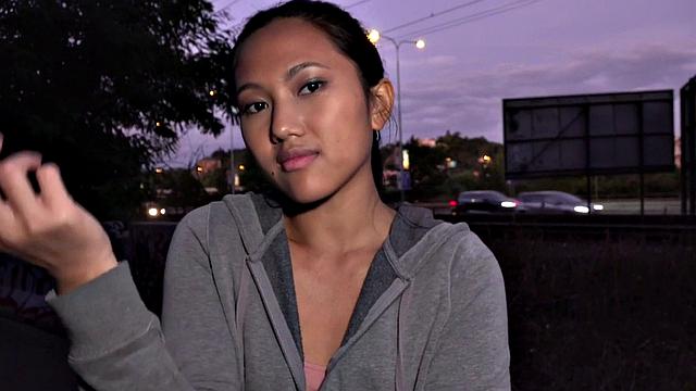 Smallboob Asian beauty pounded for cash before giving head