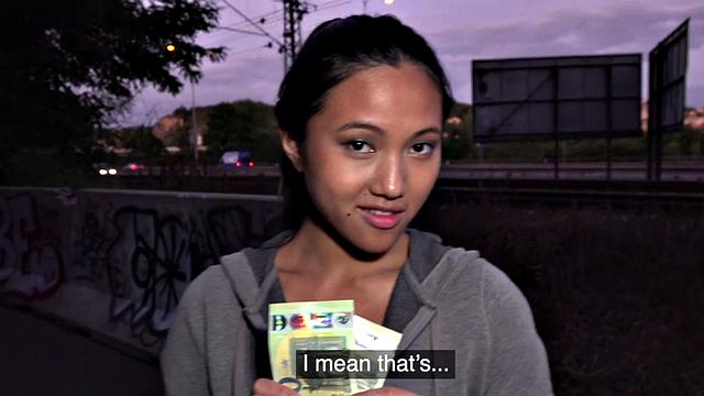 Smallboob Asian beauty pounded for cash before giving head