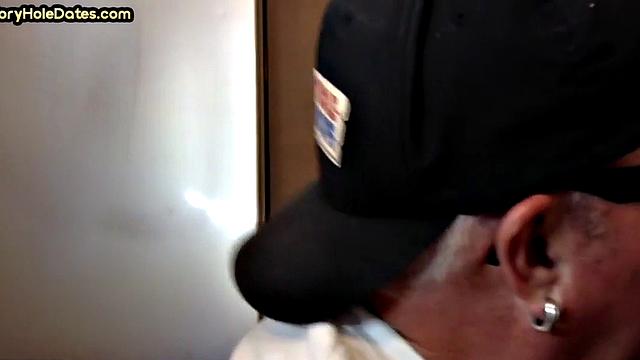 Gloryhole DILF gets fucked in bareback loving ass at home