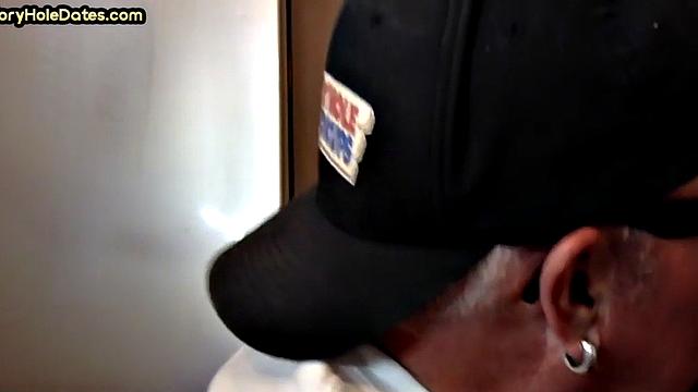 Gloryhole DILF gets fucked in bareback loving ass at home