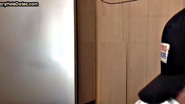 Gloryhole DILF gets fucked in bareback loving ass at home