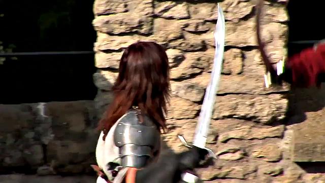 Theodora Ferreri The Female Knight Gets Three Cocks