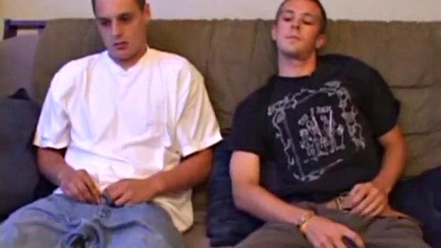 Gunner Raines and Tommy Nolan chill on the sofa, watching some porn. After stripping down, Tommy sucks on Gunner's dick, and then Gunner returns the favor.