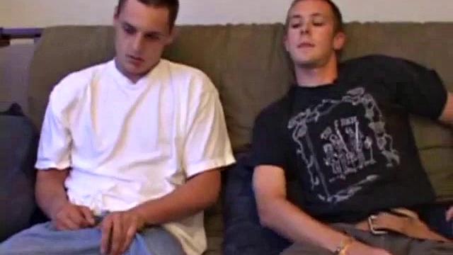 Gunner Raines and Tommy Nolan chill on the sofa, watching some porn. After stripping down, Tommy sucks on Gunner's dick, and then Gunner returns the favor.