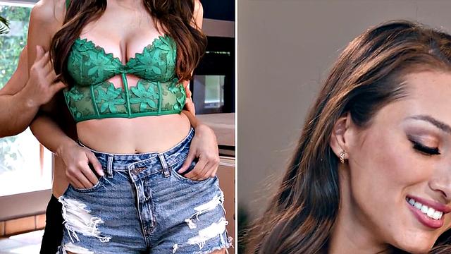 Big-titted bab gets passionately pounded by her BF