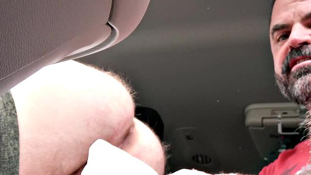 Analeating bear breeds stepson in doggy till cum