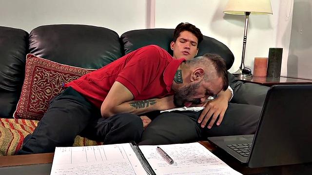 Athletic college top breeds inked after dick sucked