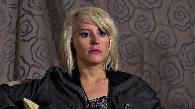 Watch this tattooed slut get humiliated and double penetrated in public by two hung guys