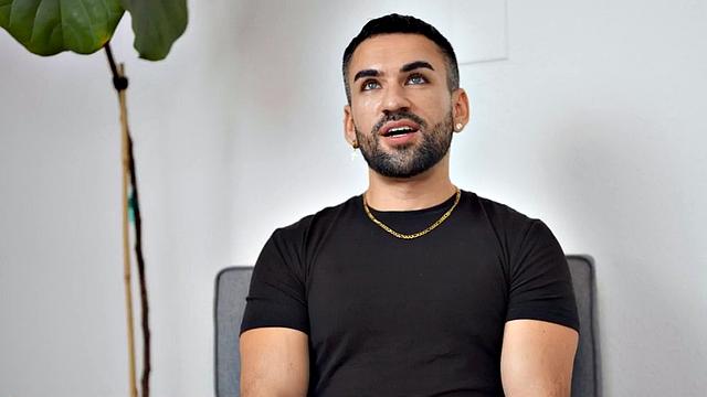 Solo perverted dirty gay enjoys hard masturbating