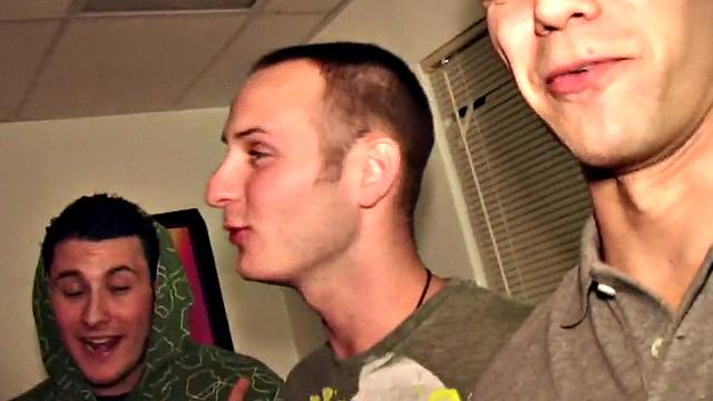 Hazed college stud assfucked in dorm 3some for fraternity