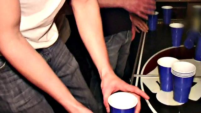 Hazed college stud assfucked in dorm 3some for fraternity