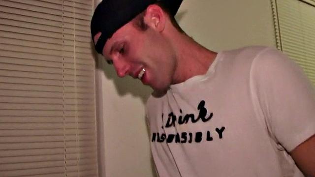 Hazed college stud assfucked in dorm 3some for fraternity