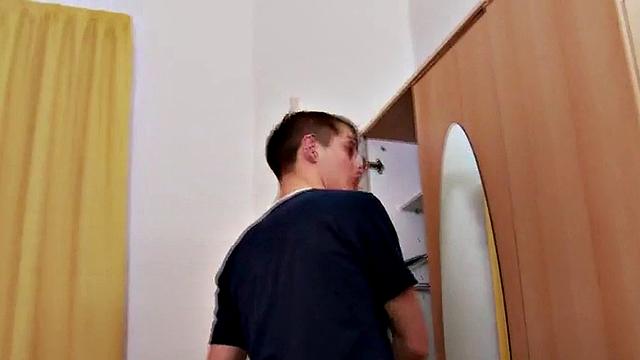 Cutie blonde babes pegging loser