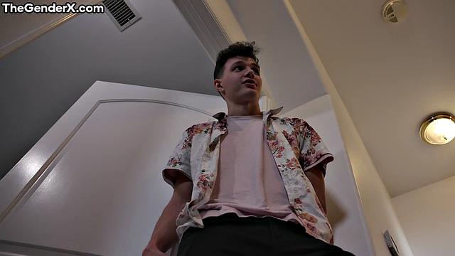 Cute tranny slut gets analpounded by stud