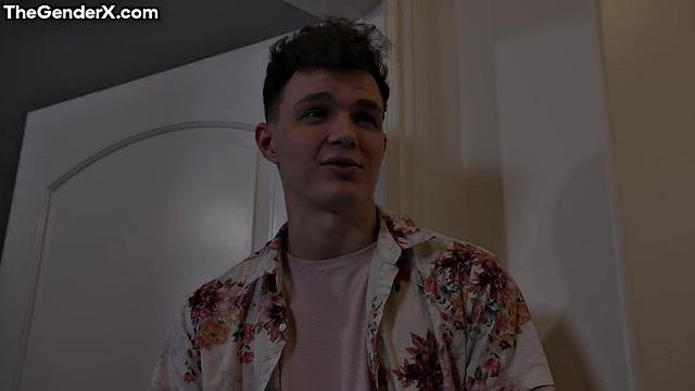 Cute tranny slut gets analpounded by stud