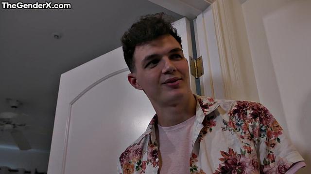 Cute tranny slut gets analpounded by stud