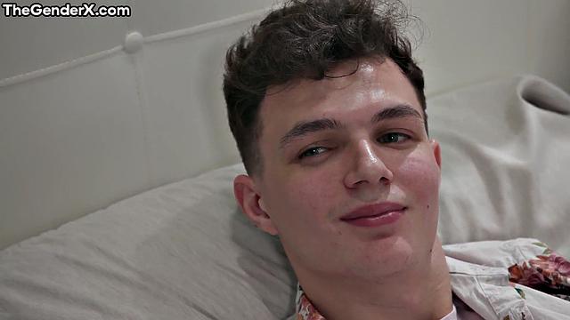 Cute tranny slut gets analpounded by stud