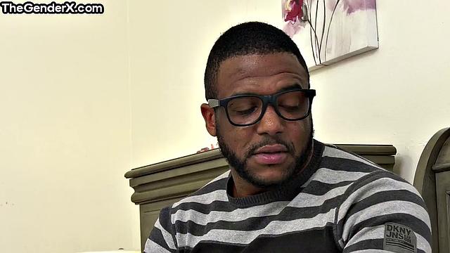 Blonde trans cutie assfucked by Black Cock