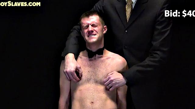 Suited mature gay barebacks oiled sub in greedy asshole
