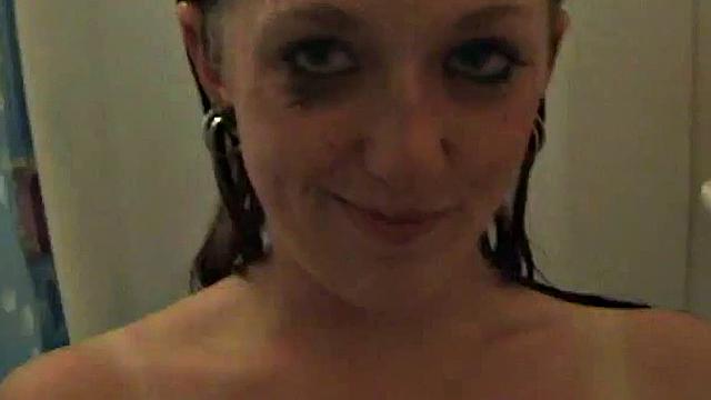 Shower teen drenched in cumshot