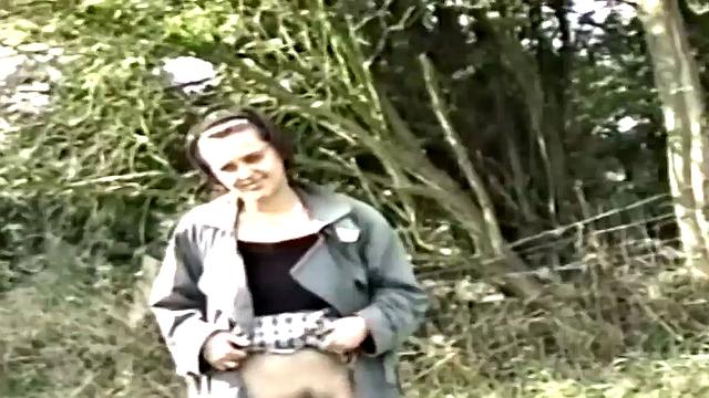 Persuaded to show panties and tits