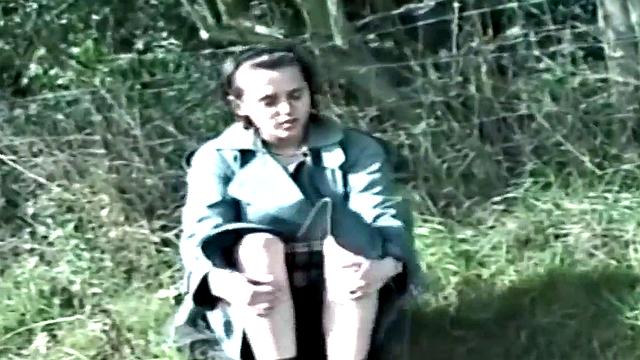 Persuaded to show panties and tits