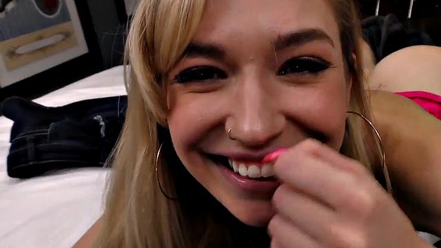 Dirty talking 21yo POV slut sucks and rides cock