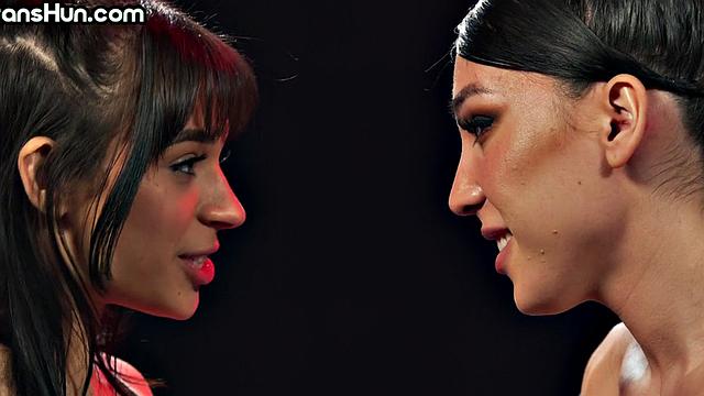 TS hunny footjerked by dirtytalking babe before cockriding