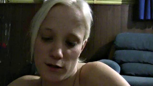 Blonde teen slut goes down in POV