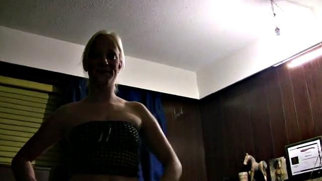 Blonde teen slut goes down in POV