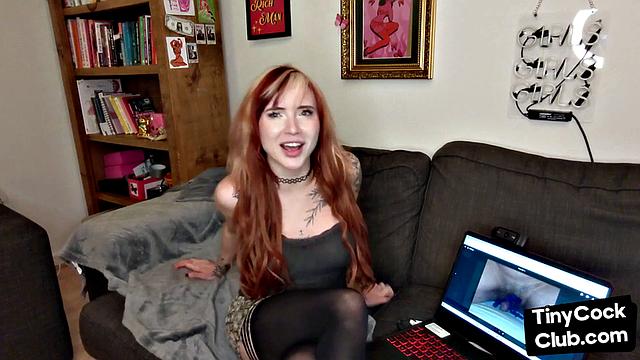 SPH tattooed solo babe talks dirty about small cocks