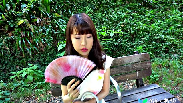 Aya overreacts when she plays with toy in her clit