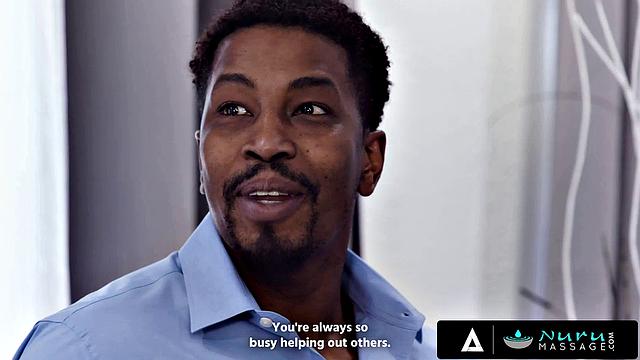 NURU MASSAGE - Sexy Masseuse Sheena Ryder Gives A Hot Massage To Married Couple