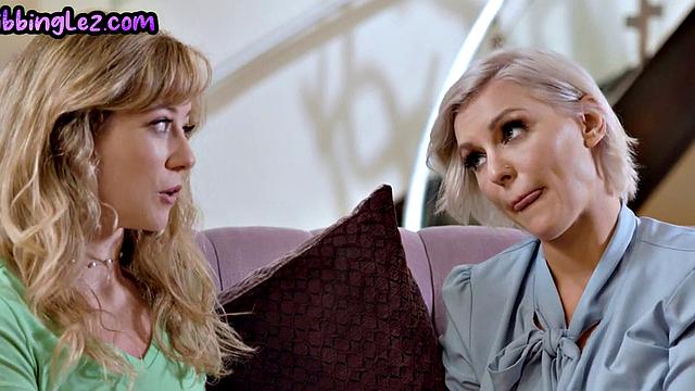 Tribbing MILF licking GF's wet pussy while fingering