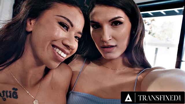 TRANSFIXED - Trans Babe Fucks Hot Bestie To Get Back Their Exes By Jealousy