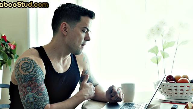 Kinky Black stud fucked by stepbro in greedy black ass