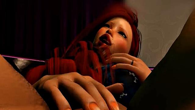 Futa3dX - A Hot And Juicy FOOTJOB From An Even Futa Big Dicked Redheaded Babe