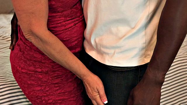 Sandy's surprise: a big, black cock!