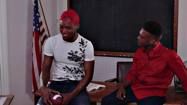 Black classmate barebacking butt after college lesson