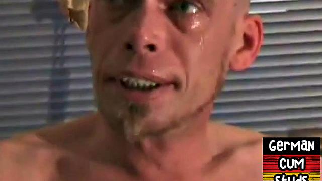 Retro German amateurs in cum shower